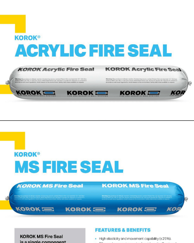 High-Performance Fire Sealants for KOROK® Wall Systems